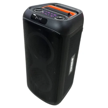 Boks muzike 80W me panel kontrolli për volum, mikrofon, ndërrim muzike dhe menaxhimin e ndriçimit LED