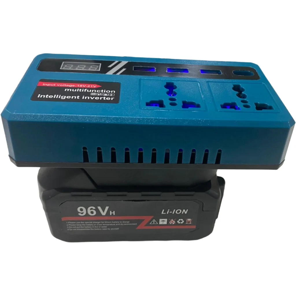 Inverter inteligjent 150W me 2 priza universale, 3 porta USB dhe 1 portë Type-C për pajisje të ndryshme