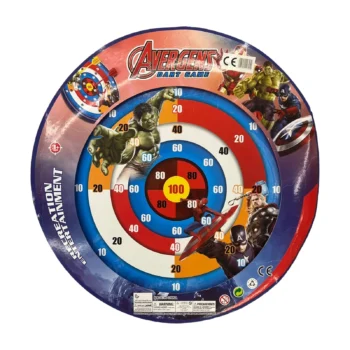 Lojë me tabelë magnetike Avengers double-sided dhe shigjeta magnetike për fëmijë mbi 3 vjeç, ideale për argëtim në shtëpi
