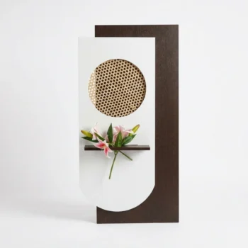 Panel ndriçues dekorativ LED për mur me dizajn modern në formë hëne, fuqi 24W dhe përmasa 60x120 cm
