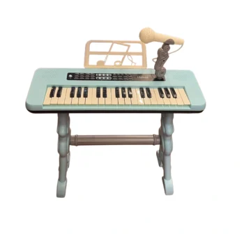 Piano muzikore për fëmijë me mikrofon karaoke, furnizim me USB ose bateri AA dhe strukturë ABS me përmasa 48x20x50cm