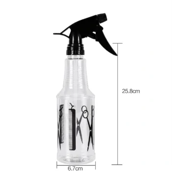 Shishe rimbushëse plastike 500ml me grykë për mjegull të imët dhe formë ergonomike për përdorim në sallone dhe berber