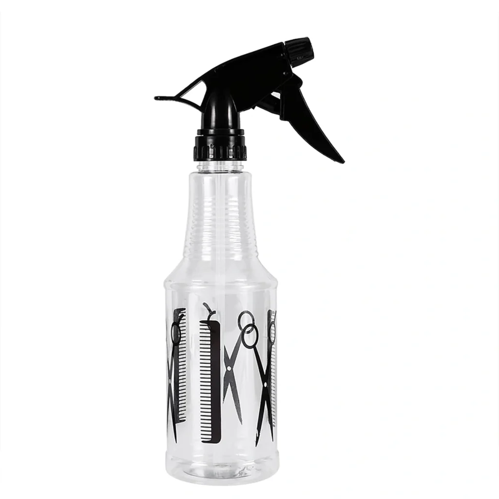 Shishe plastike spërkatëse 500ml për flokë me mjegull të imët, e përshtatshme për sallone bukurie, parukeri dhe berberë