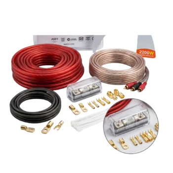 Kabuj për amplifikator makine me diametër nga 4 deri në 16 GA për transmetim të sinjalit audio.