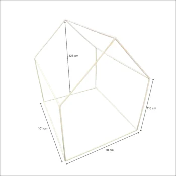 Tendë lodër për fëmijë me formë shtëpie dhe lartësi totale 126 cm për lojë në kohën e lirë