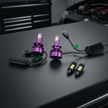 Set Llamba LED H7 XS-250 + Frexha Pozicioni + Frexha LED C5W për makinë.