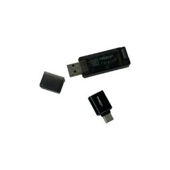 Konvertues Wireless CarPlay dhe Android Auto MP3-8 me paketimin origjinal, adaptues USB dhe përshtatës Type-C.