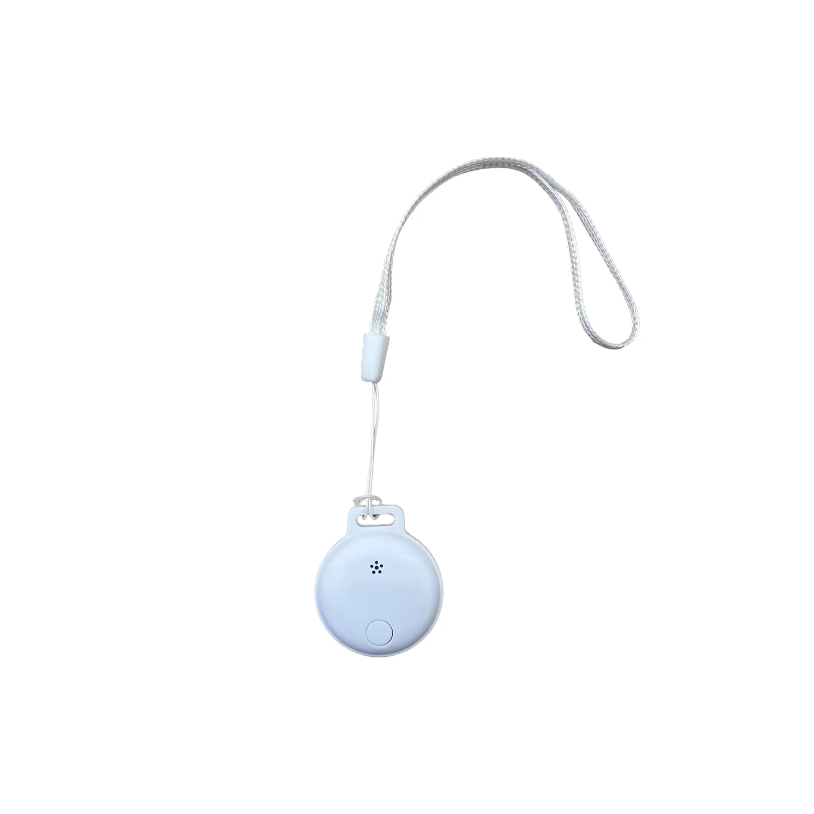 Lokalizues inteligjent Bluetooth XY TAG në ngjyrë të bardhë, me përmasa 4x3.4cm, i përputhshëm me Apple Find My për gjetjen e sendeve personale.