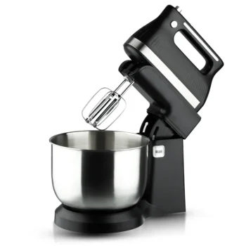 Mikser elektrik kuzhine 300W me tas prej çeliku inox 3.5 litra, mbajtëse të qëndrueshme dhe 5 nivele shpejtësie për përgatitjen e brumërave dhe ëmbëlsirave.