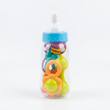 Set lodrash për bebe Baby Bell Set me 5 pjesë shumëngjyrëshe, me forma kafshësh dhe figura të ndryshme.