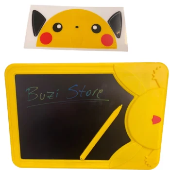 Tabelë vizatimi Pikachu për fëmijë me vendin e posaçëm për ruajtjen e lapsit dhe çelësin bllokues në pjesën e pasme.
