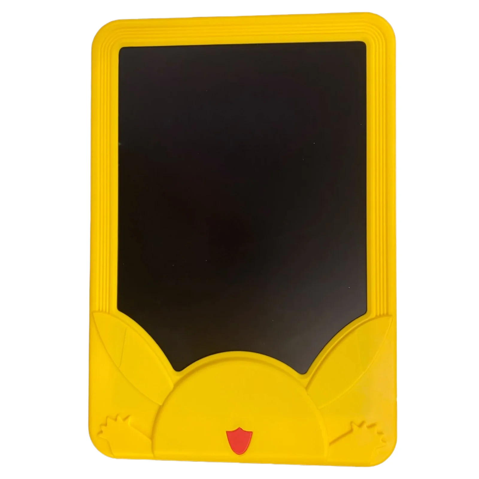 Tabelë vizatimi për fëmijë me Pikachu në ngjyrë të verdhë, ekran LCD dhe laps për shkrim e vizatim.