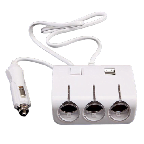 Adaptor me 3 fole dalese dhe 2 usb
