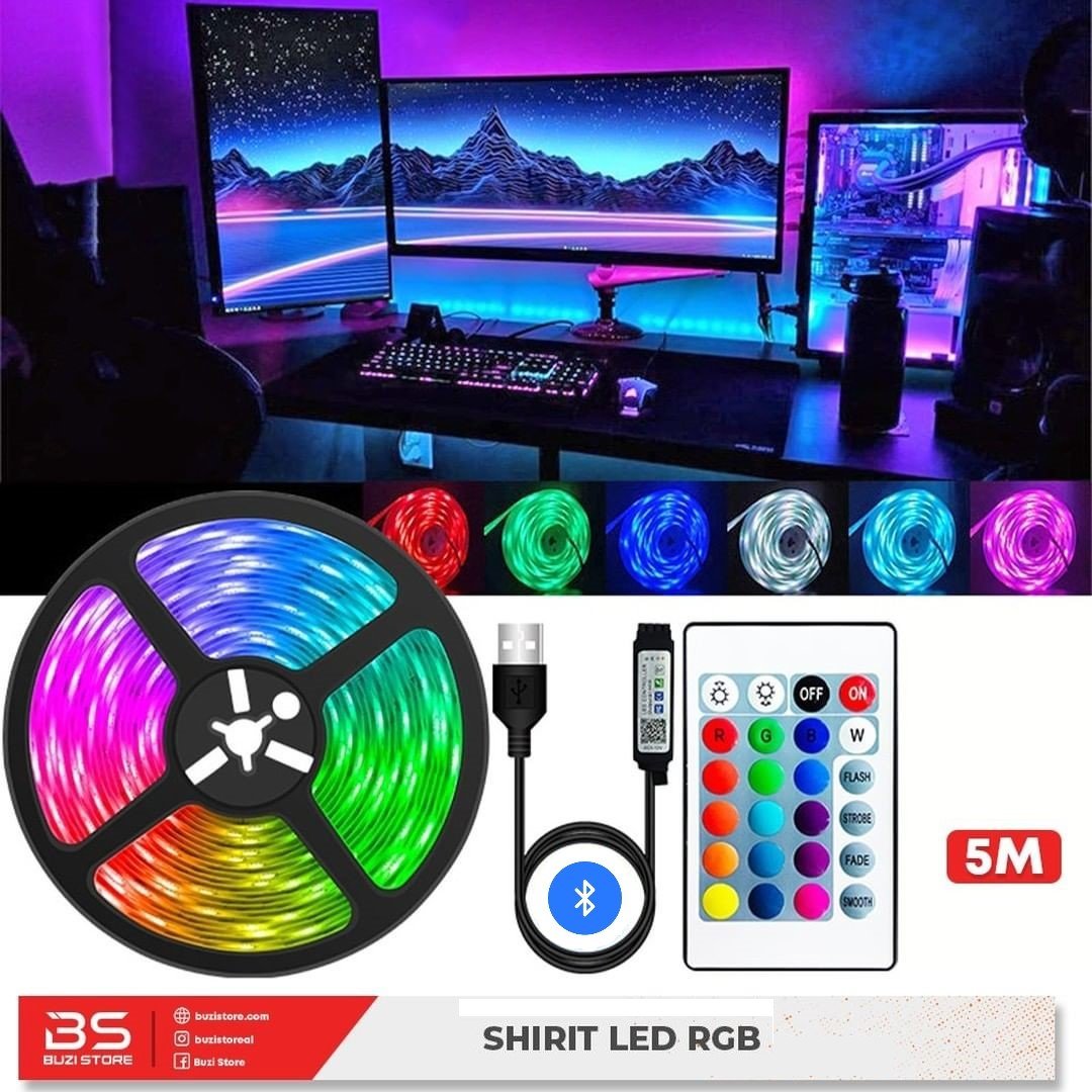 Shirit led usb me aplikacion dhe pult 5m
